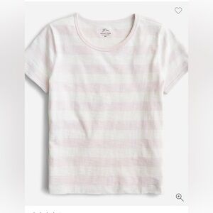 J.Crew '90s cropped organic slub cotton T-shirt in stripe NWT Large
